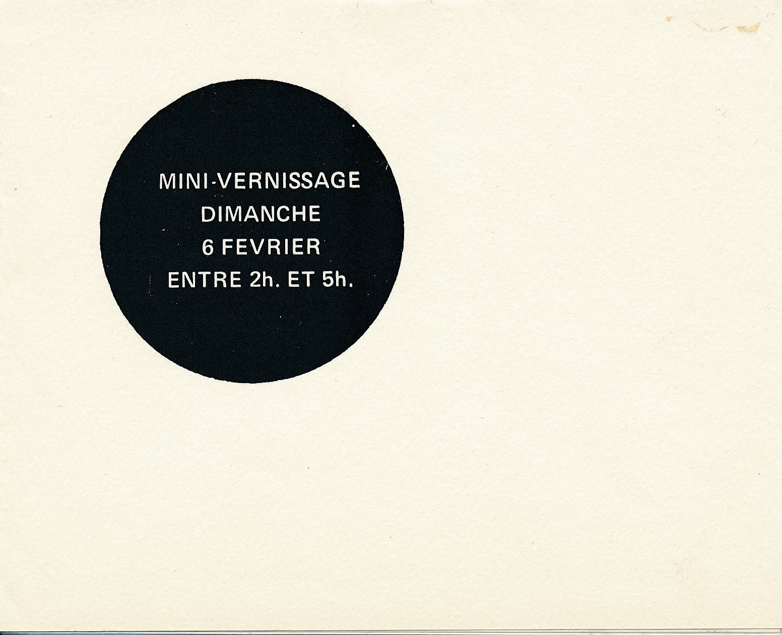 Carton d’invitation de l’exposition, Louise Robert, Galerie François Paris, Montréal, 1972.