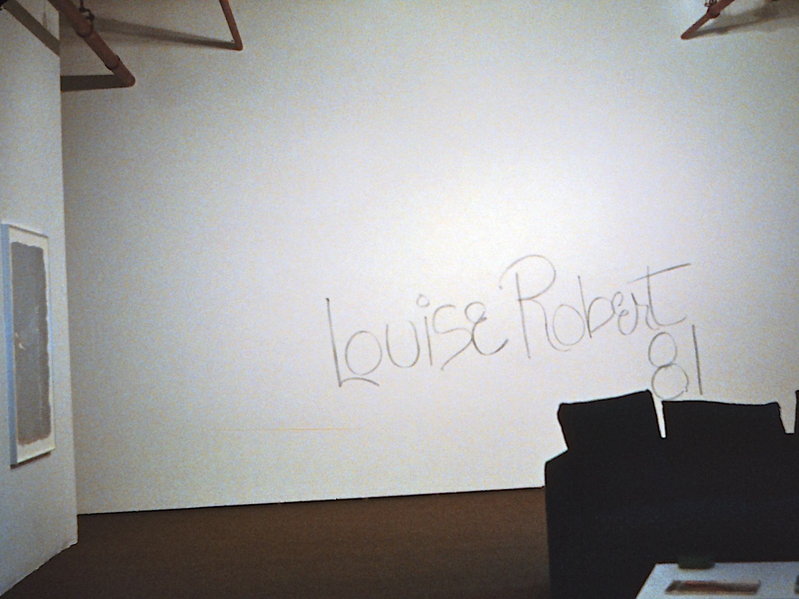 Vue de l’exposition Les dessins et les tableaux récents de Louise Robert, Galerie Jolliet, Montréal, 21 octobre-14 novembre.