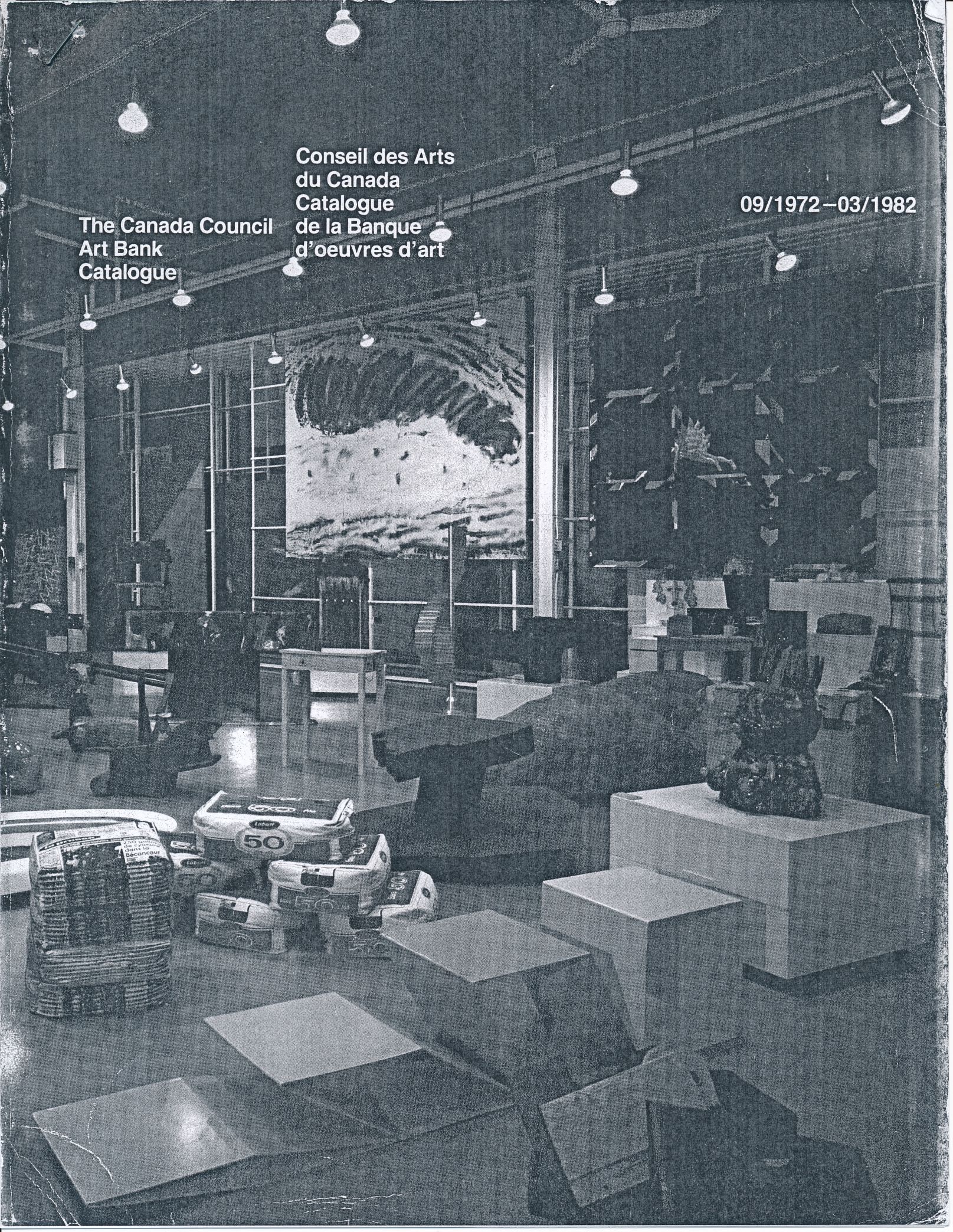 Couverture du catalogue de collection Conseil des arts du Canada. Catalogue de la Banque d’œuvres d’art. 09/1972 – 03/1982, Ottawa, Conseil des arts du Canada, [1982].