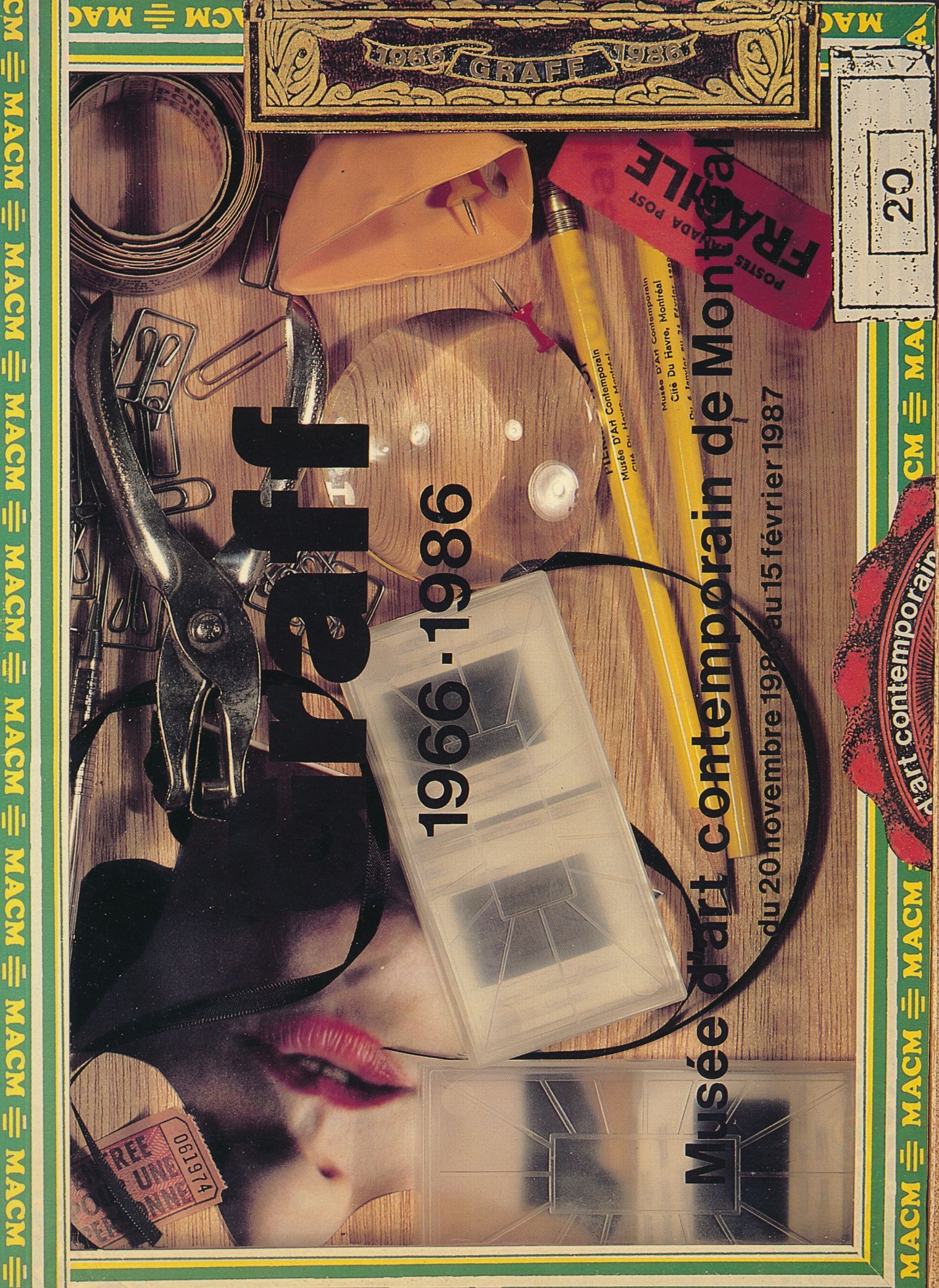 Couverture du catalogue de l’exposition Graff 1966-1986, Montréal, Musée d’art contemporain de Montréal, 1988.