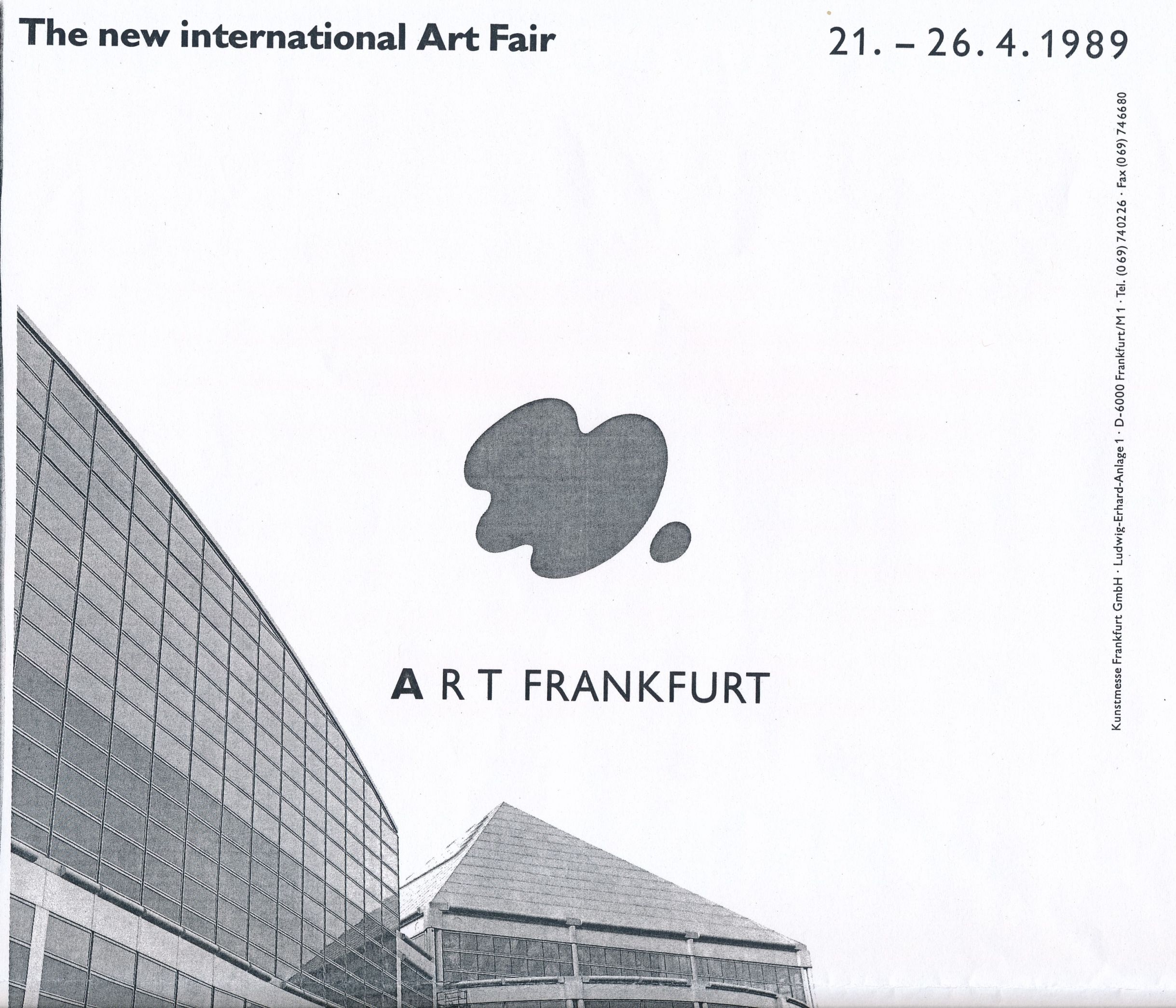 Couverture du catalogue d’exposition The new international Art Fair, Francfort, 1989.