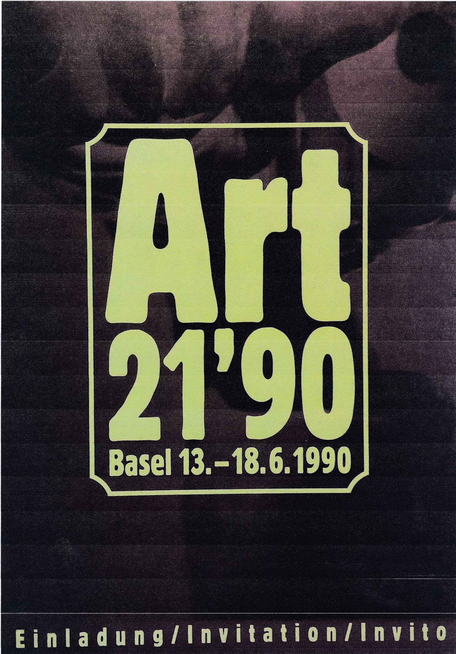 Cartons d’invitation de l’exposition Art 21'90, Foire internationale de Bâle, Espace 212.471-Galerie Graff, Bâle, Suisse, 1990. Recto.