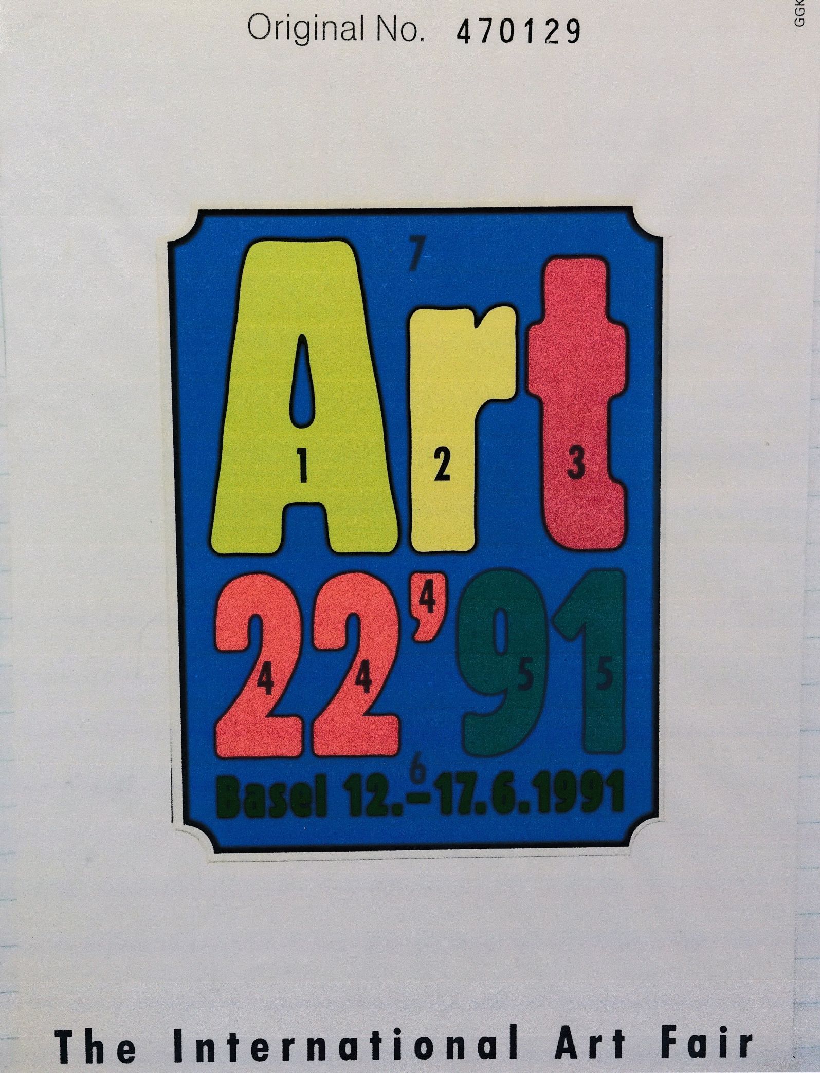 Carton d’invitation de l’exposition Art 22'91, Foire internationale de Bâle, Espace Galerie Graff, Bâle, Suisse, 1991.