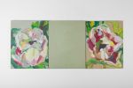 Triptyque Anémone et monochrome vert céladon